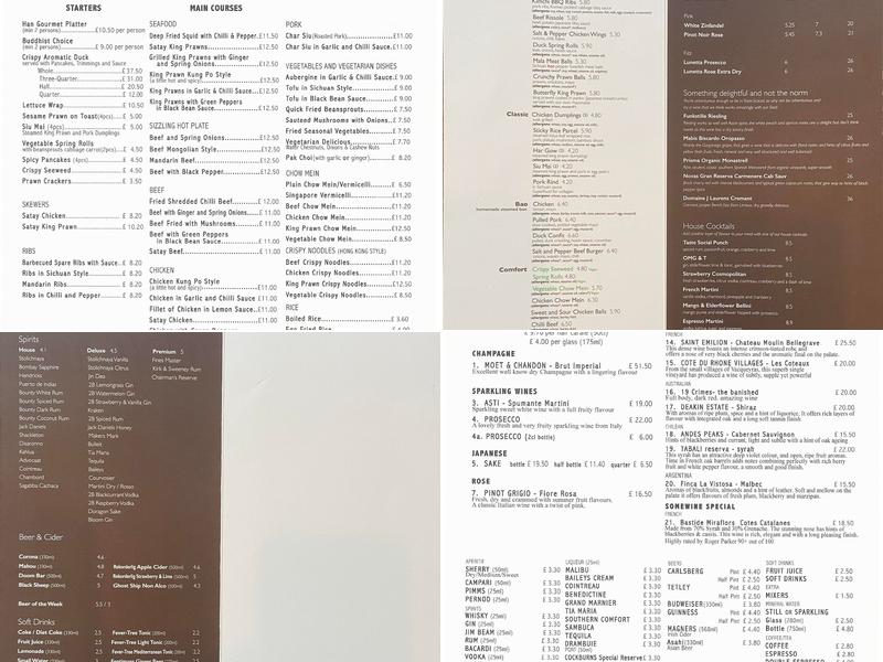 Han Chinese Cuisine Menu