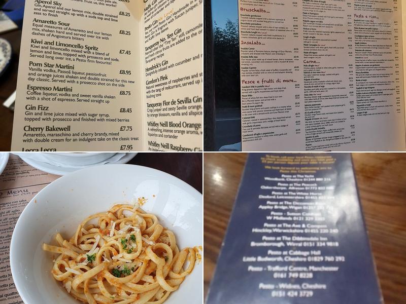 Pesto at the White Horse Menu