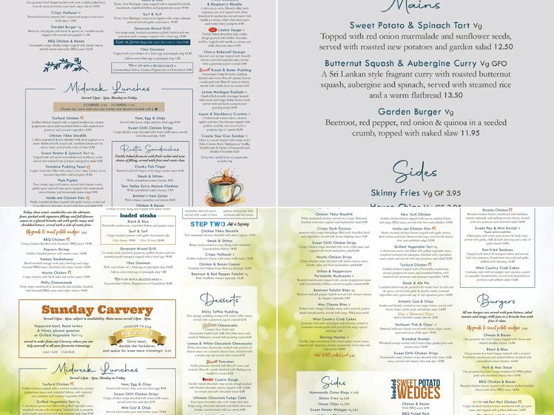 The Dovecote Menu