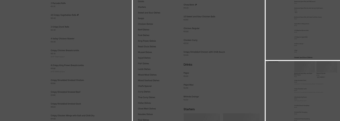 New Lucky Dragon Menu