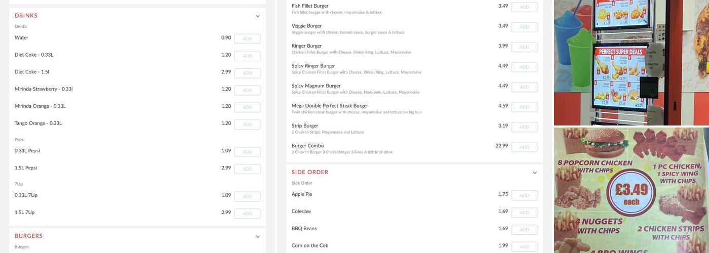 Perfect Chicken - Catford Menu