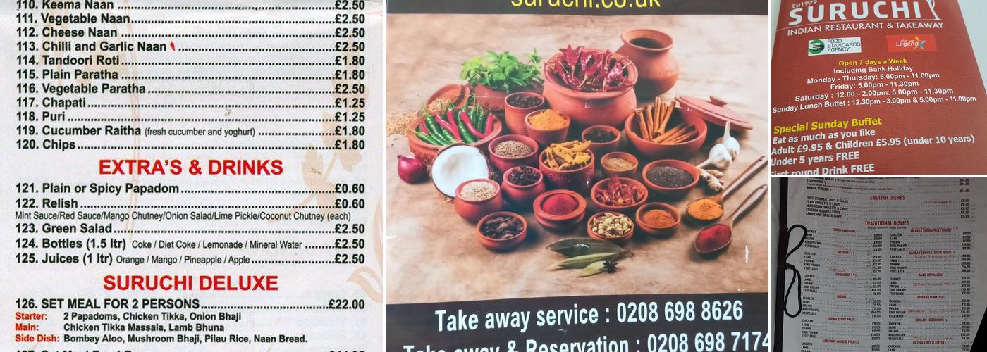 Suruchi Bromley Menu