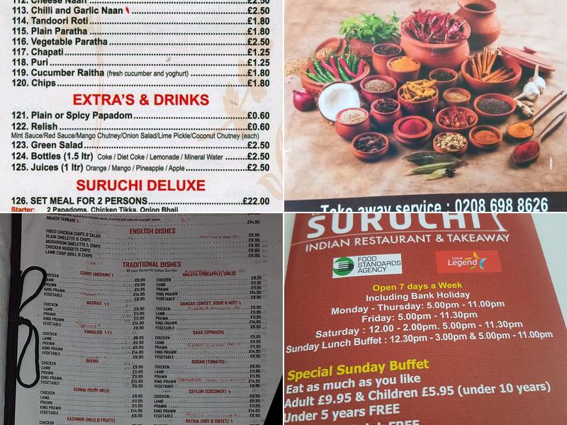 Suruchi Bromley Menu