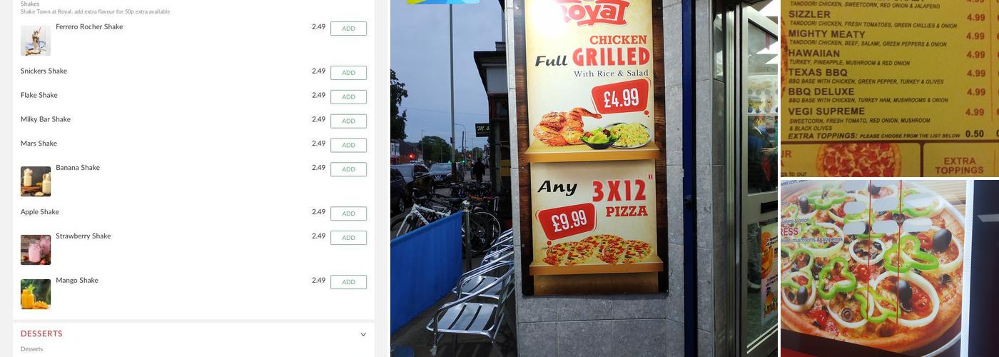 Original Royal Chicken Grill & Pizza Menu