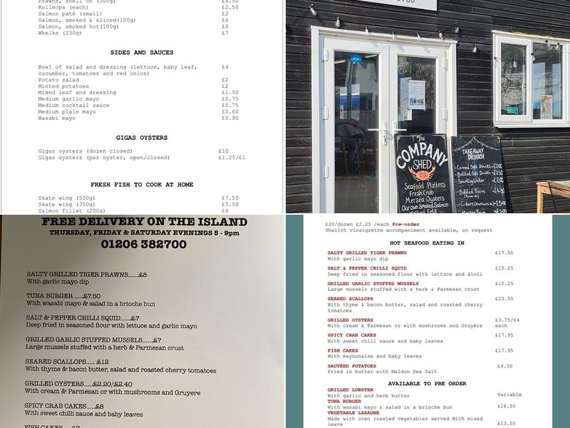 The Company Shed Menu