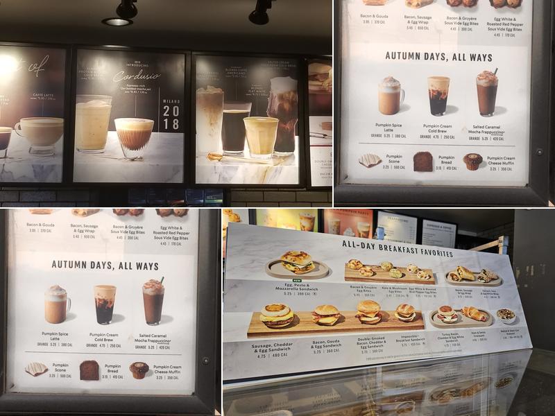 Starbucks Menu