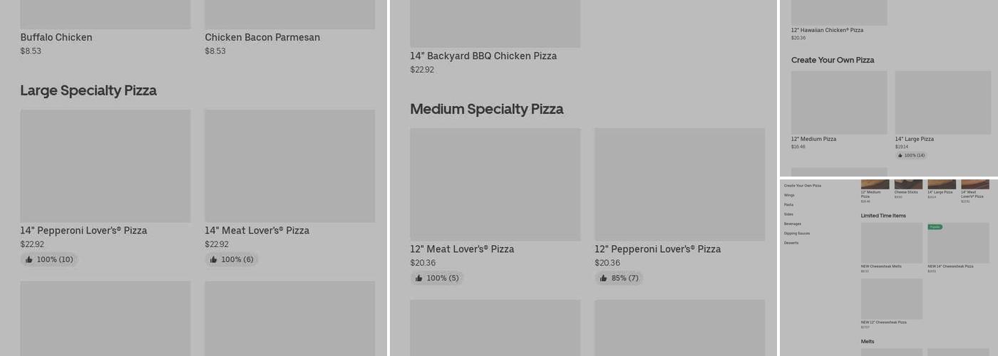Pizza Hut Menu