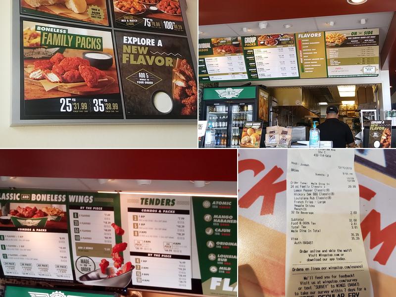 Wingstop Menu