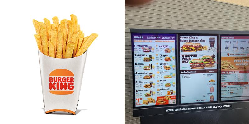 Burger King Menu