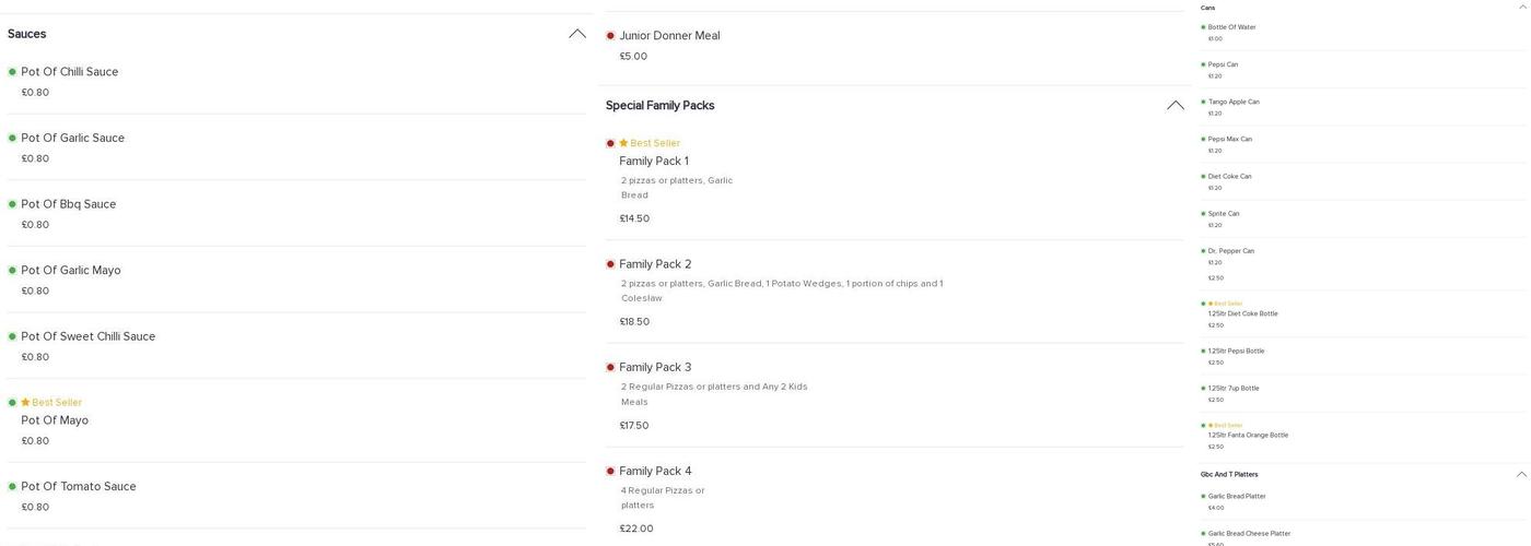 Pepi's Pizza & Kebab House Menu