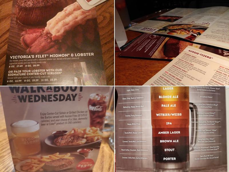 Outback Steakhouse Menu