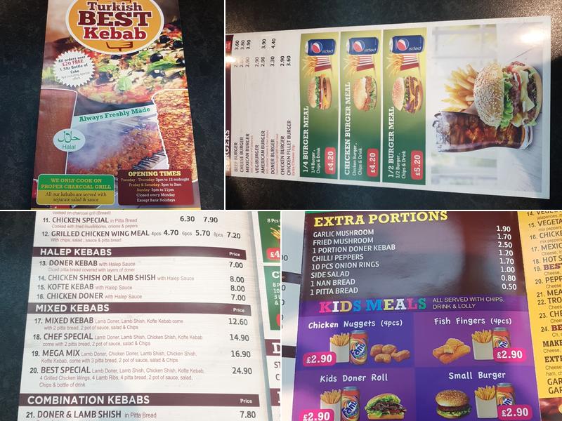 Turkish Best Kebab Menu