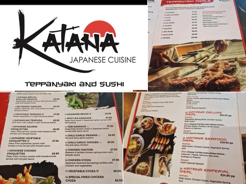 KATANA Japanese Cuisine (Teppanyaki & sushi) Menu