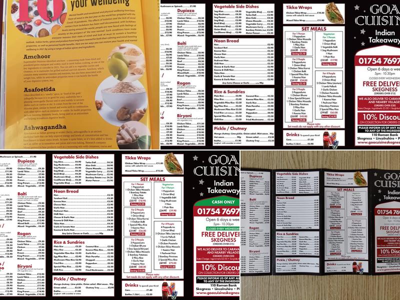 Goa Cuisine Menu