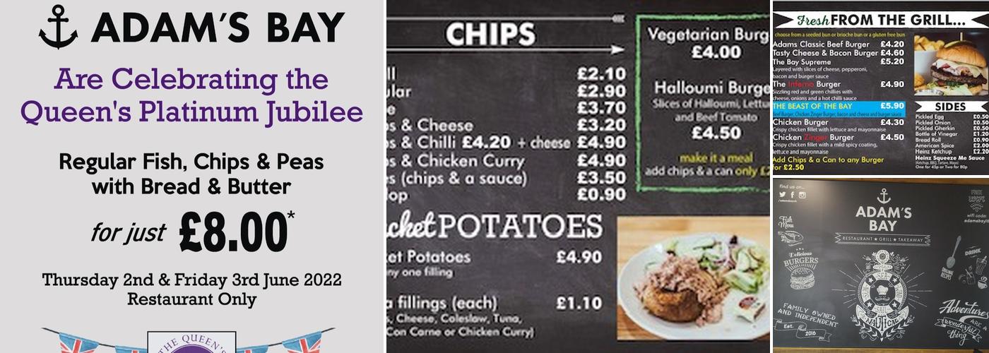 Adam's Bay Menu