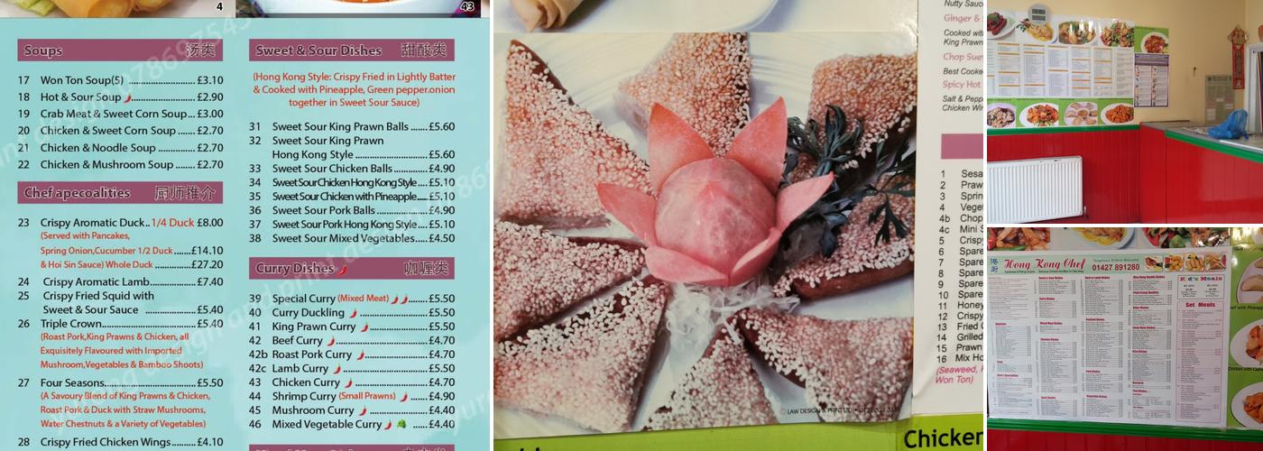 Hong Kong Chef Menu