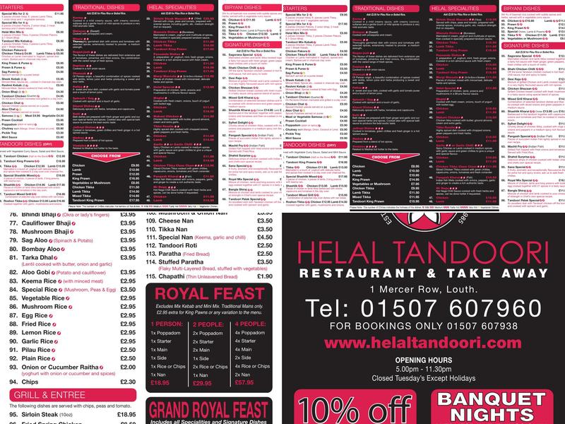 Helal Tandoori Menu