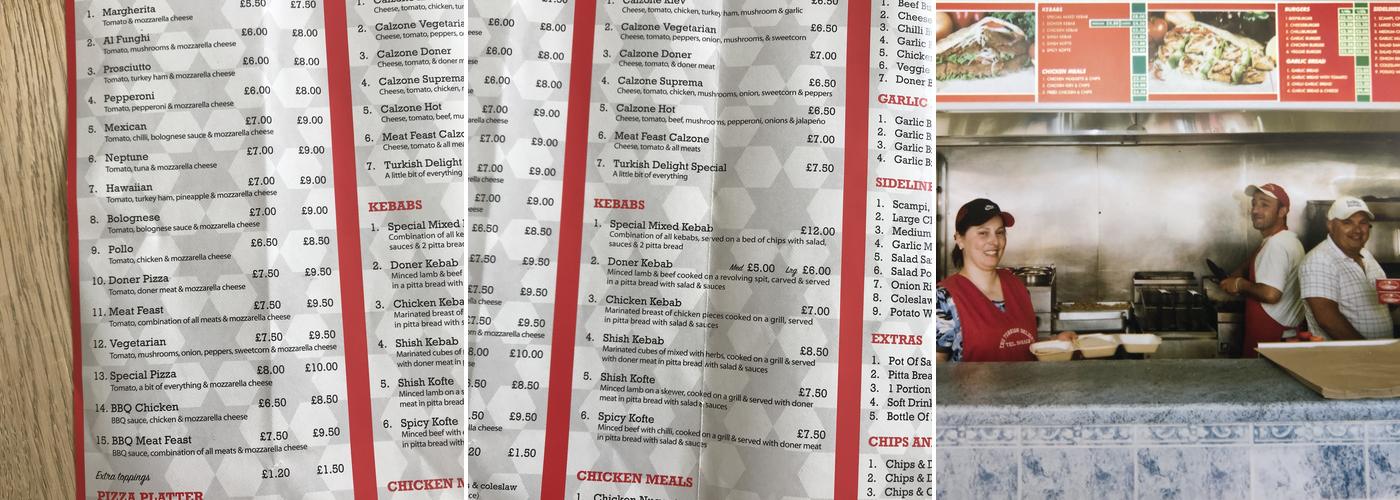 Turkish Delight Menu