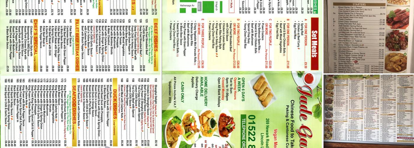 Jade Garden Menu