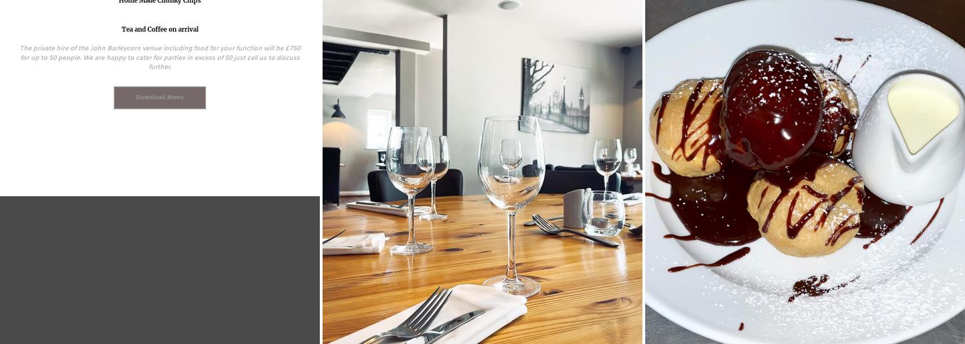 The John Barleycorn Menu