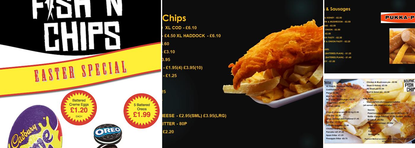 Bourne Fish N Chips Menu
