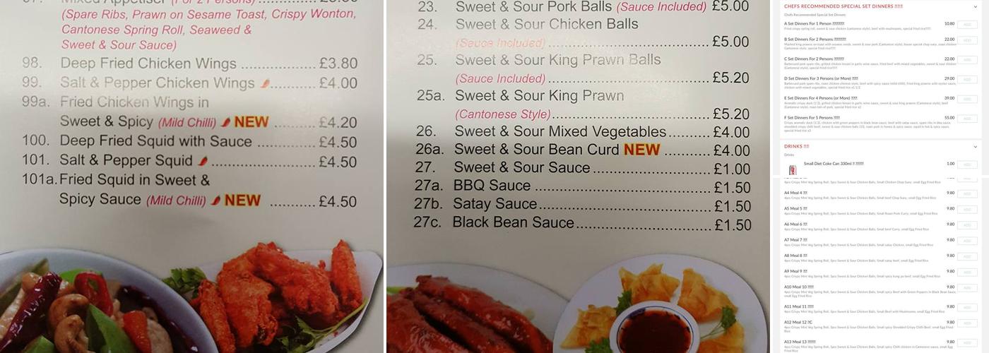 Golden Branch House Menu