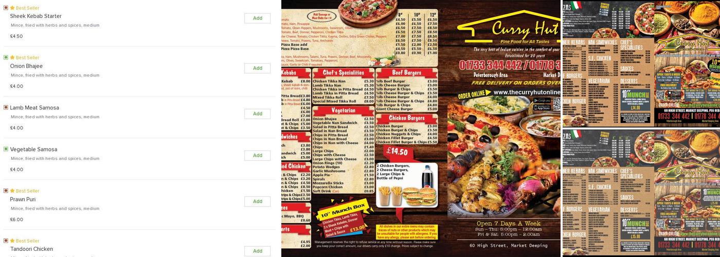 Curry Hut Menu