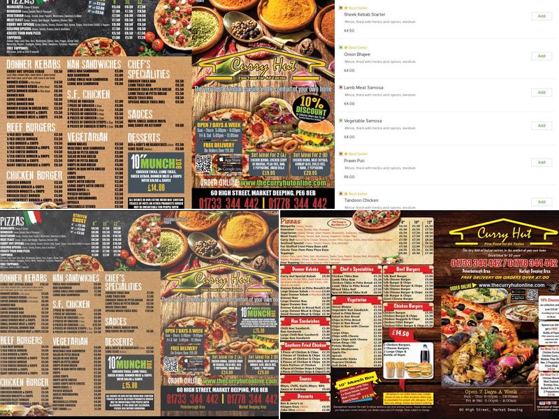 Curry Hut Menu