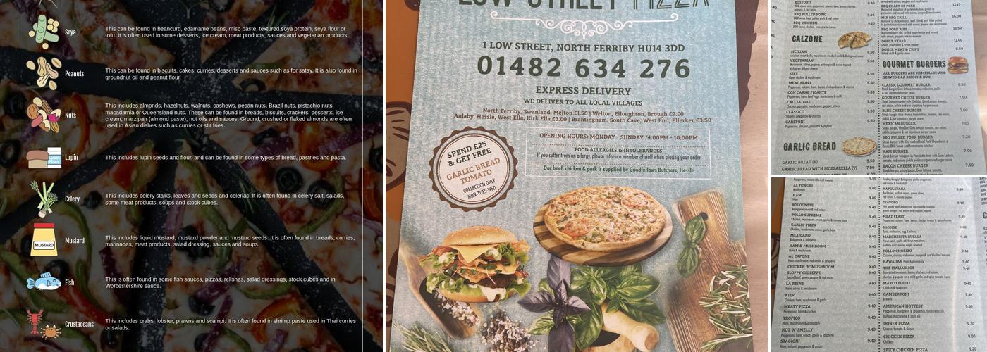 Low Street Pizza Menu