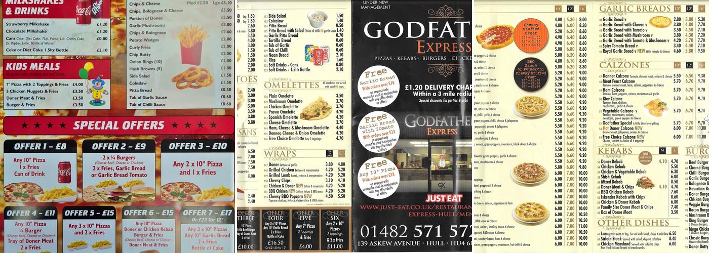 GODFATHER EXPRESS Menu