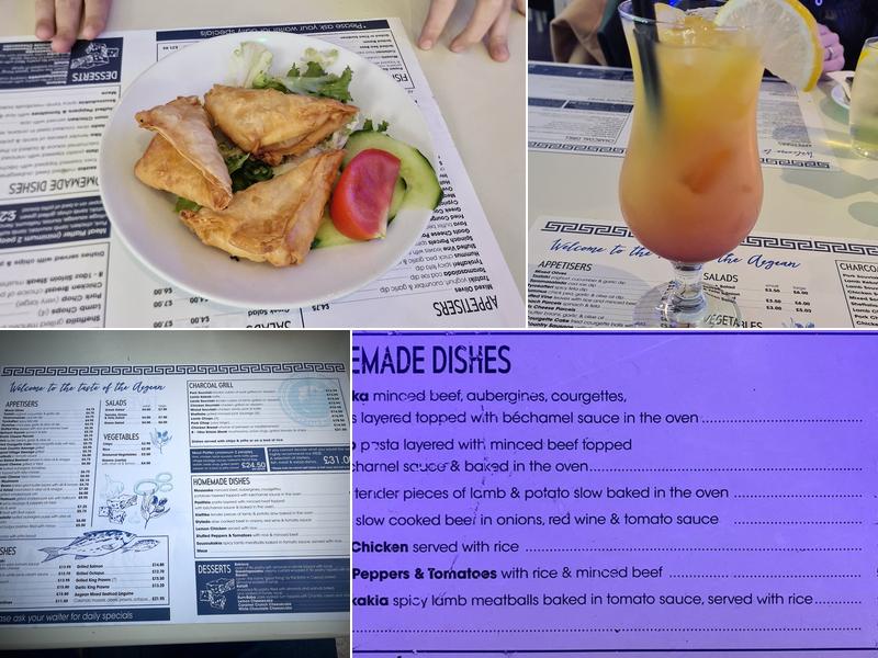 Aegean Taverna Greek Menu