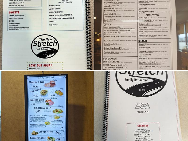The Stretch Restaurant Menu