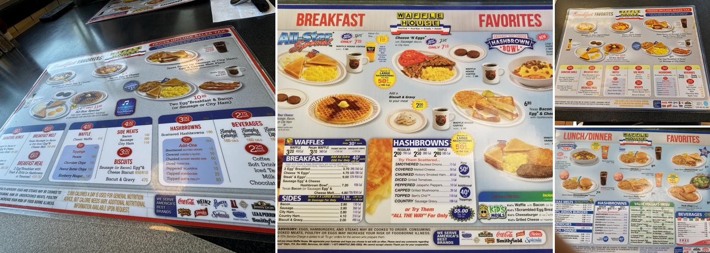 Waffle House Menu