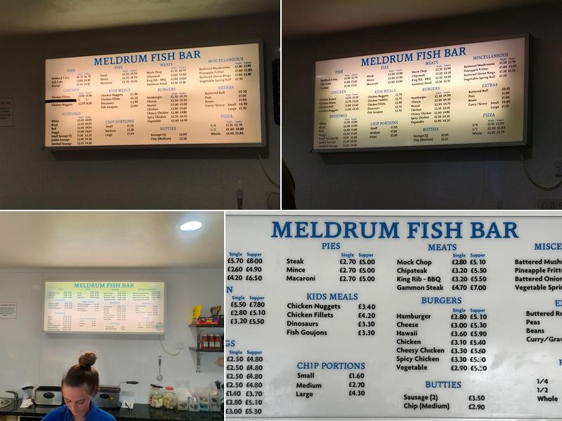 Meldrum Fish Bar Menu