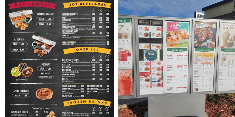 Krispy Kreme Menu