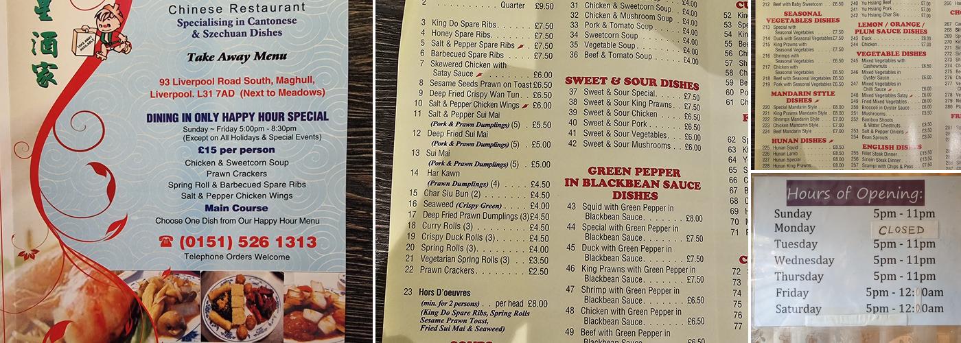 Silver Star Restaurant Menu