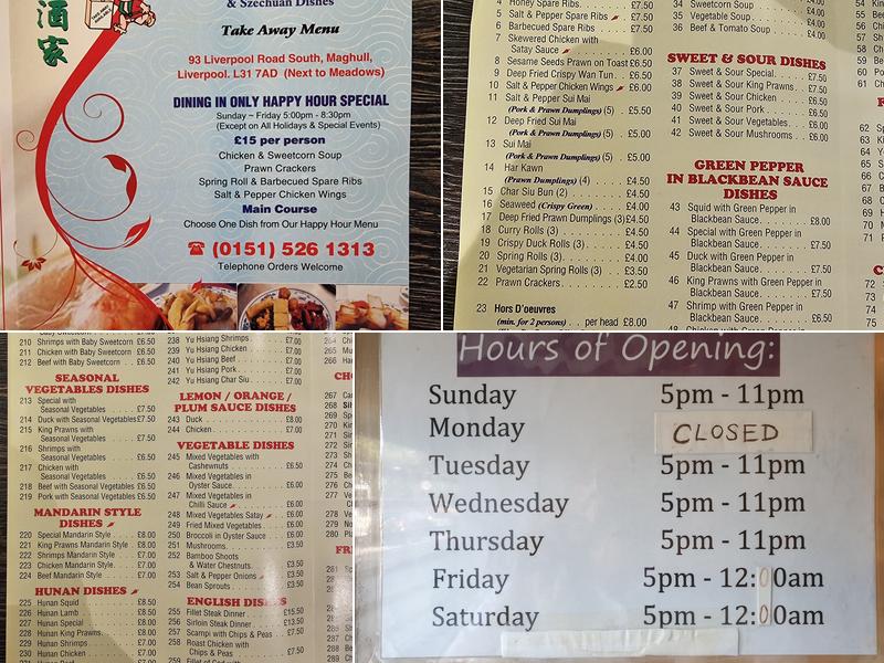 Silver Star Restaurant Menu