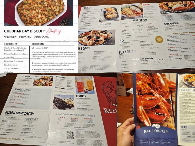 Red Lobster Menu