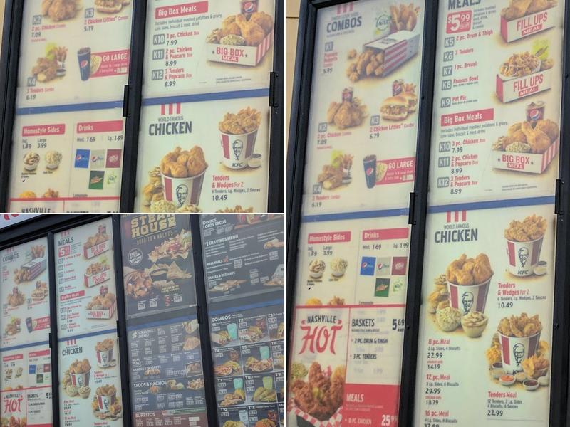 KFC Menu