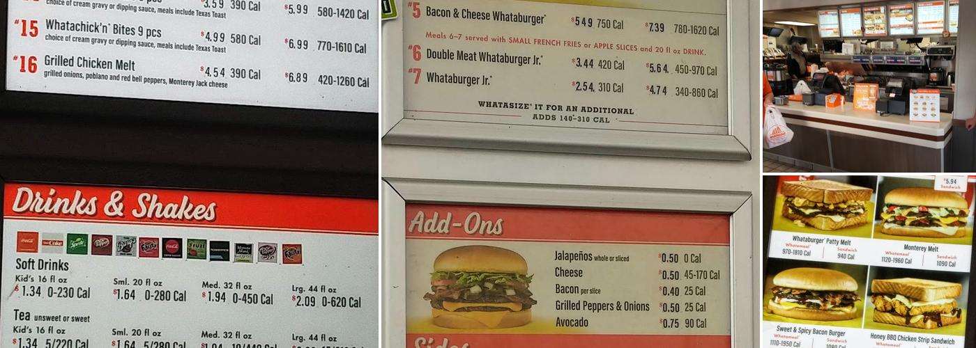 Whataburger Menu