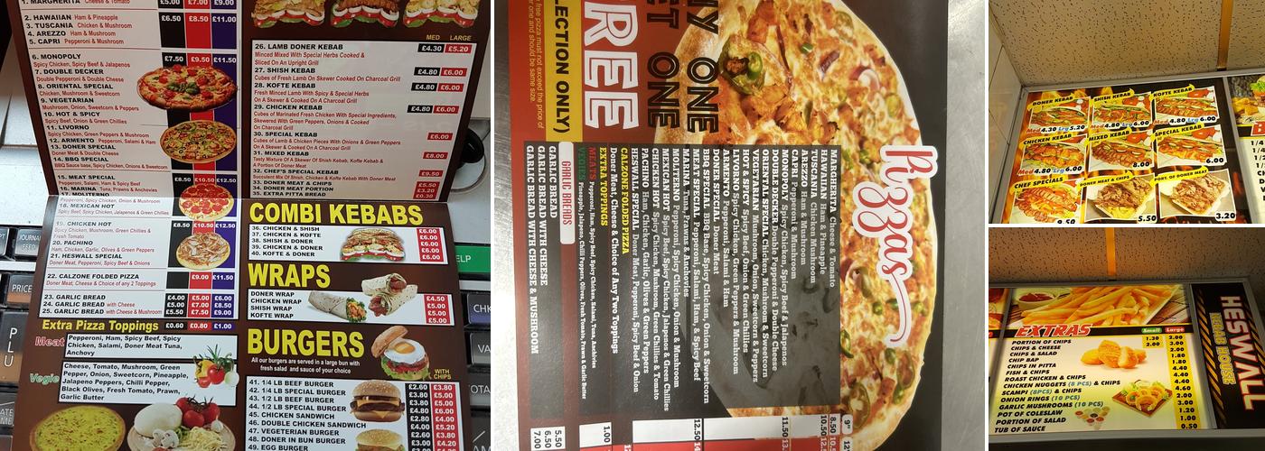 Heswall Kebab House Menu
