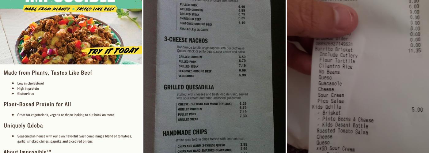 QDOBA Mexican Eats Menu