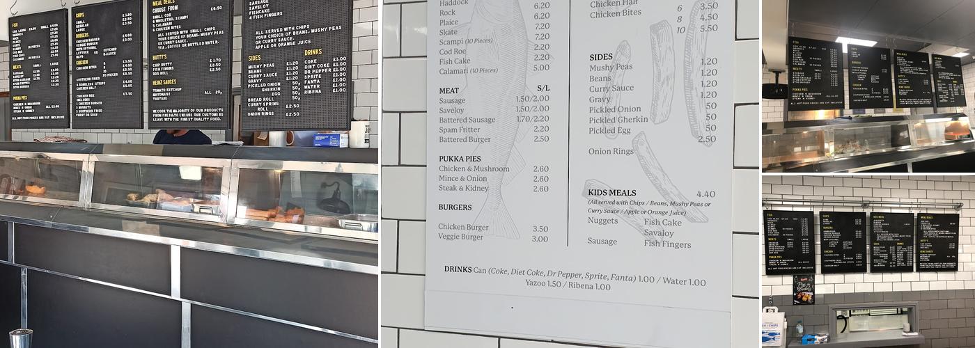 Woodys fish & chip co Menu