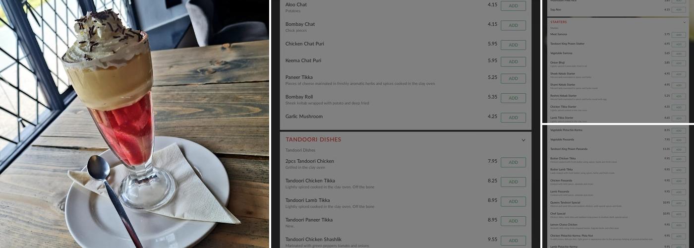 Queens Tandoori Menu