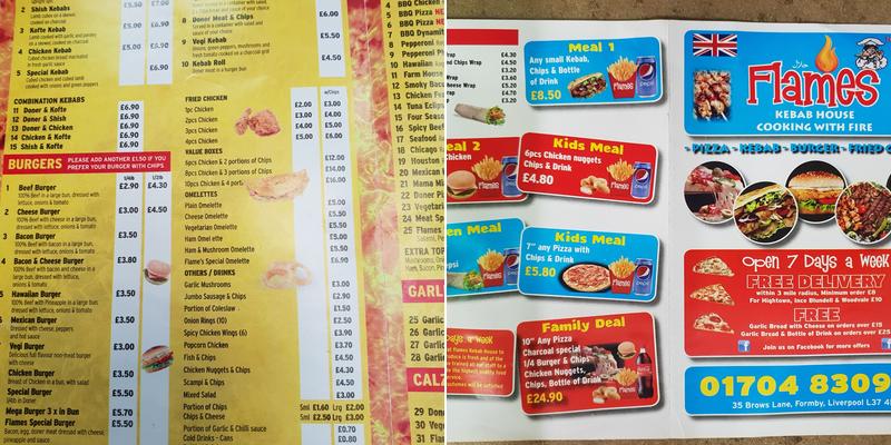 Formby Grill House & Pizzeria Menu