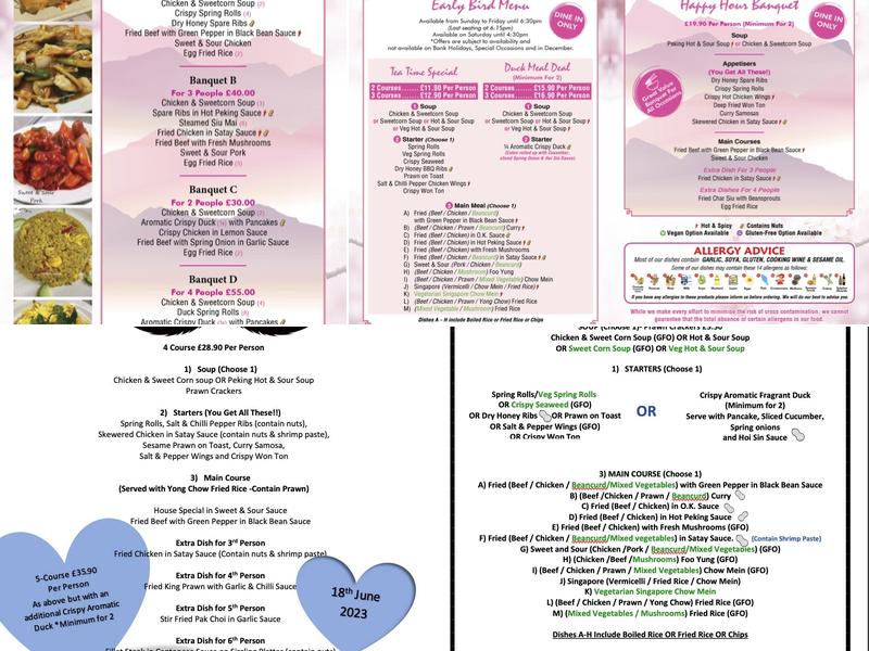 FullHouse Chinese Restaurant Menu