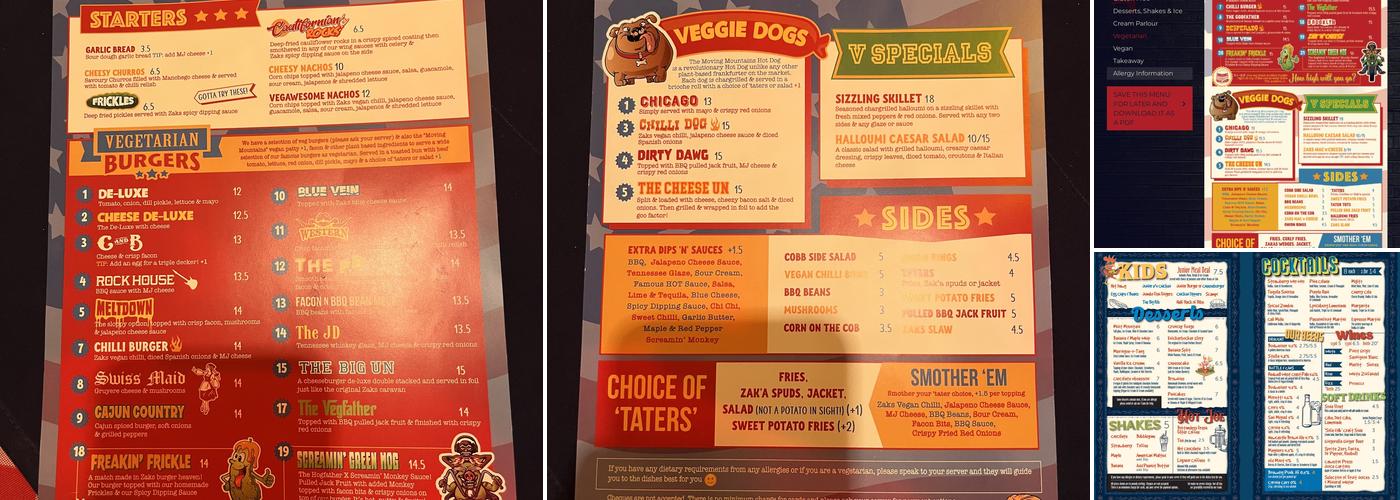 Yankee Traveller Menu