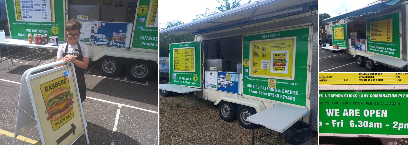 Rashers Snack Bar Menu
