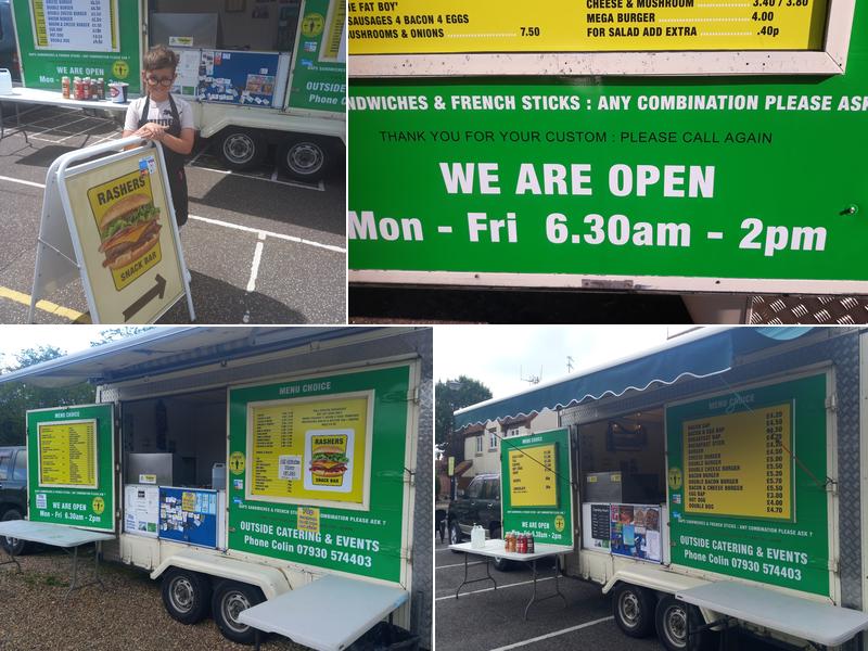 Rashers Snack Bar Menu