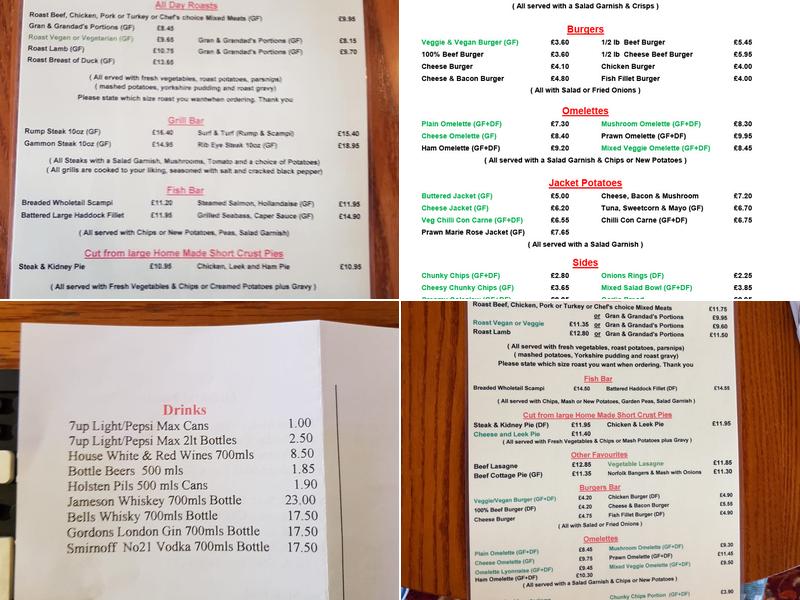 The New Inn Roughton Menu